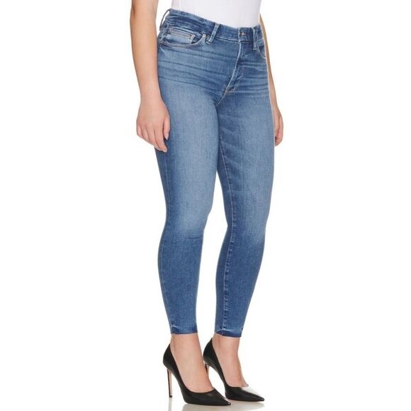 Good American Always Fits Calik Denim New Tags Raw Hem size 28 30 32 - Picture 3 of 9